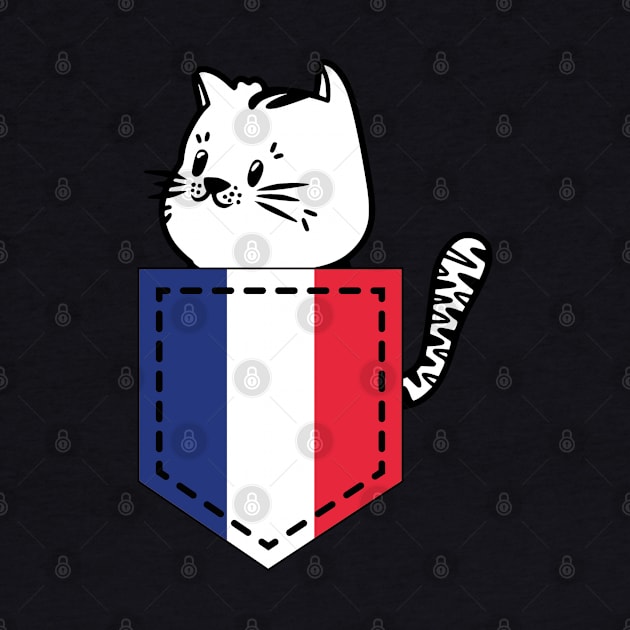 Patriotic Pocket Pussy - Cat Lover -  French Patriot by PosterpartyCo